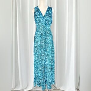 Derek Lam for Design Nation Blue Abstract Print Maxi Dress - Size M